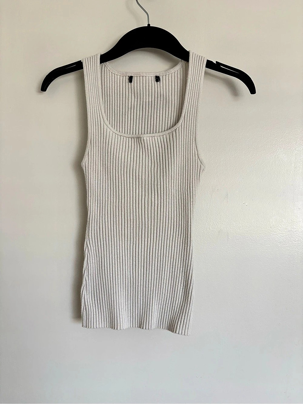 Ribbed Tank Top in Cream